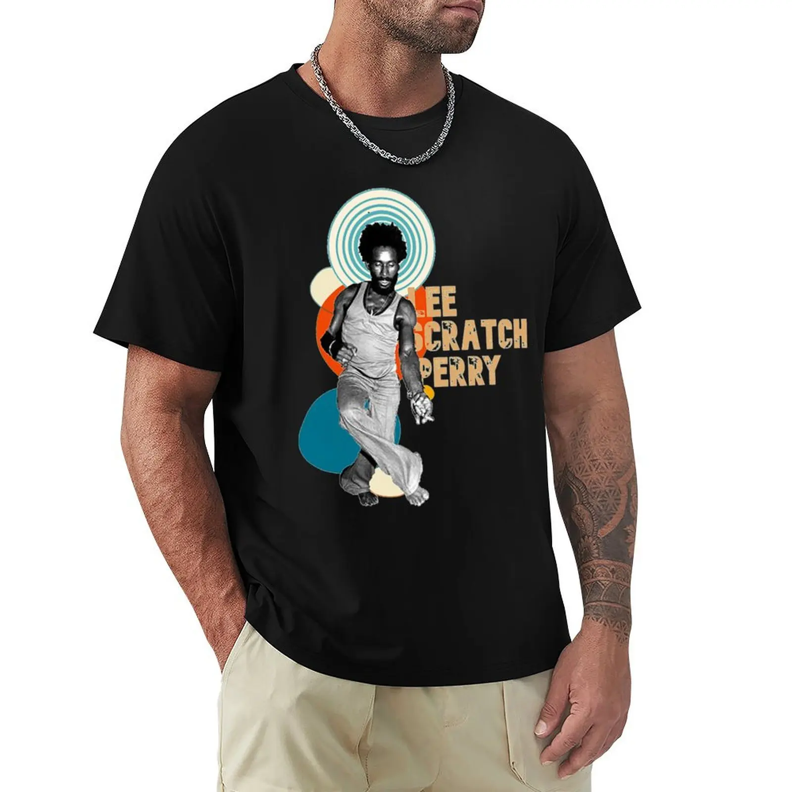Lee Scratch Perry T-Shirt Holiday Party T-Shirt for Men