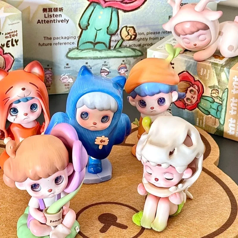 

Горячее в наличии, оригинальная серия Tntspace Amo Anmoo Listen, глухая коробка, ручная милая модная игровая настольная орнамент, кукла, игрушка, кавайные подарки