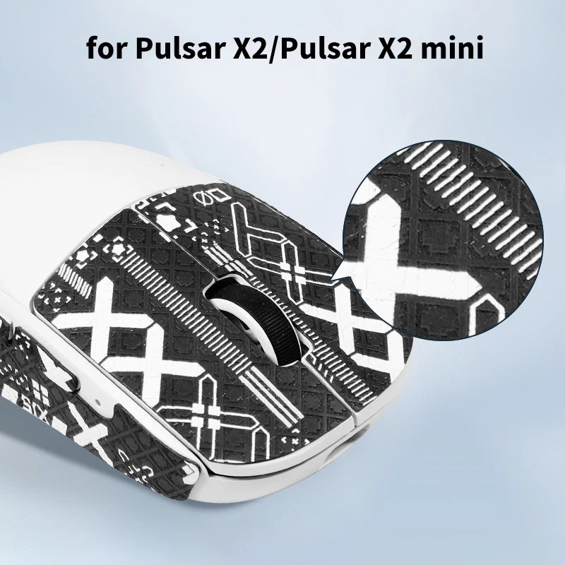 Non Slip Mouse Sticker For Pulsar Xlite X2/X2 MINI Mouse Grip Tape Skate Suck Sweat All Cover Gaming Accessories-F(x)
