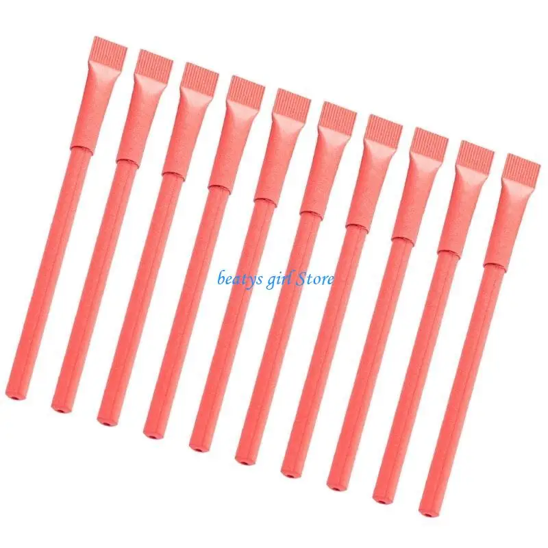 C7AB 10Pcs Paper Ballpoint Pen Recyclable Biro Pen 1.0mm Write Smoohtly Office Signing Pen for Office Hotel Reception