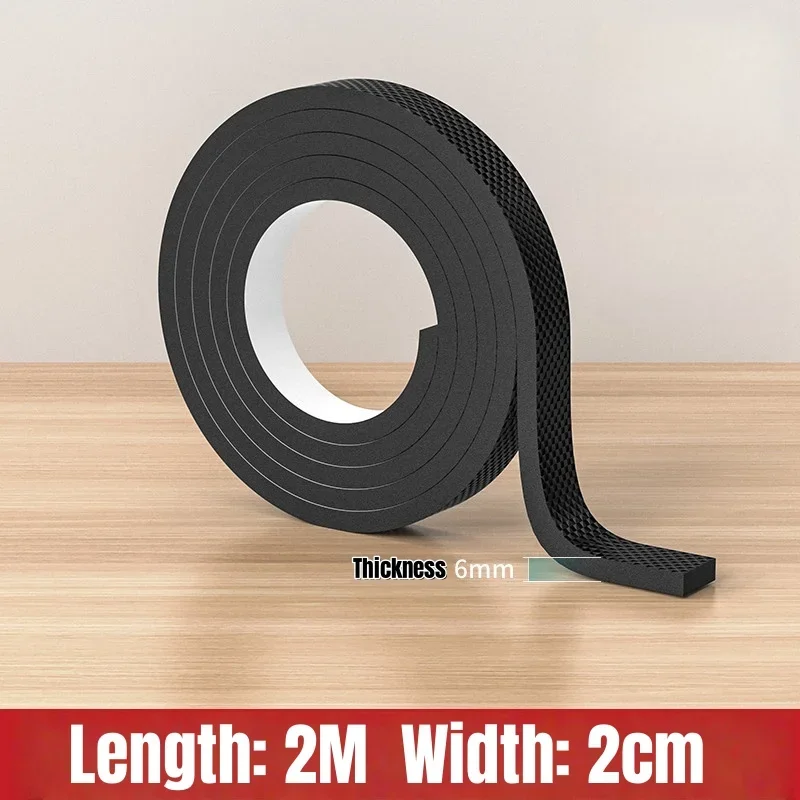 Thick 6mm Anti-slip Furniture Pads DIY Non-Slip Pad Black Mute Mats Bumper Damper Self Adhesive Table Chair Foot Protection Pad