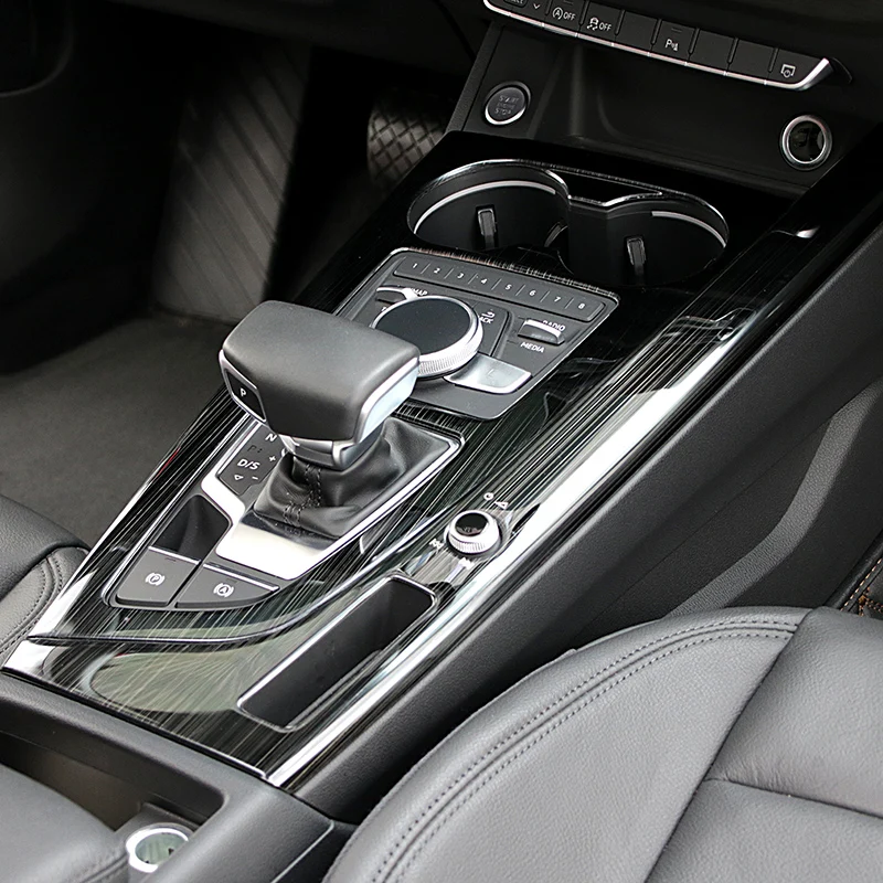 2017-2021 For Audi A4 A5 Car Center Console Panel Gear Shift Trim Decoration Sticker Stainless Steel