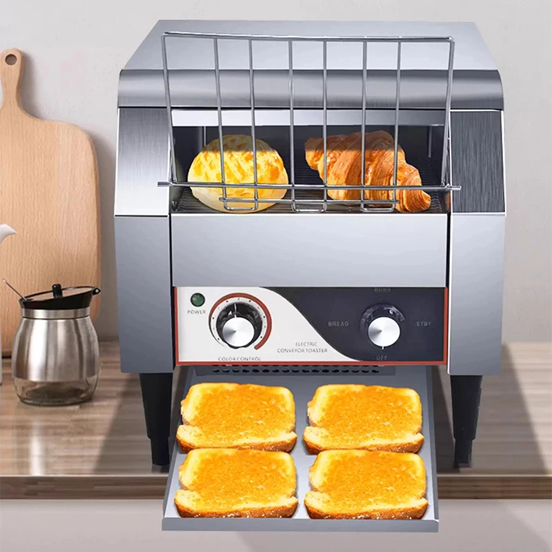 

Commercial Chain Inclined Toaster Oven, Stainless Steel, Automatic Temperature Control, for Hotel & Restaurant Use