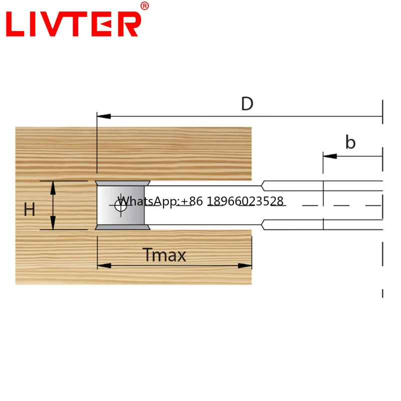 Cutter Head Groover Woodworking tools Bore Adjustable Groover with Spacers