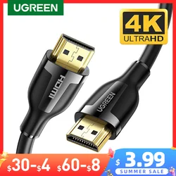 UGREEN kabel HDMI 4K/60Hz Splitter kabel 2.0 4K/60Hz dla Ps4 TV, pudełko Apple TV z męskiego na męskie 4K głośnik Audio kabel 4K