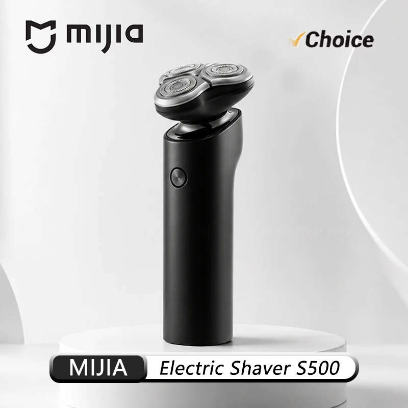 Original MIJIA S500 Electric Shaver Triple Blade Wet/Dry Beard Trimmer with Floating Head - Precision Shave Electric Razor