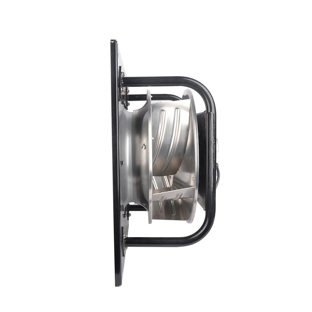 FANSEXPERT kipas sentrifugal Motor EC 500mm, kipas sentrifugal melengkung ke belakang 400v dengan braket