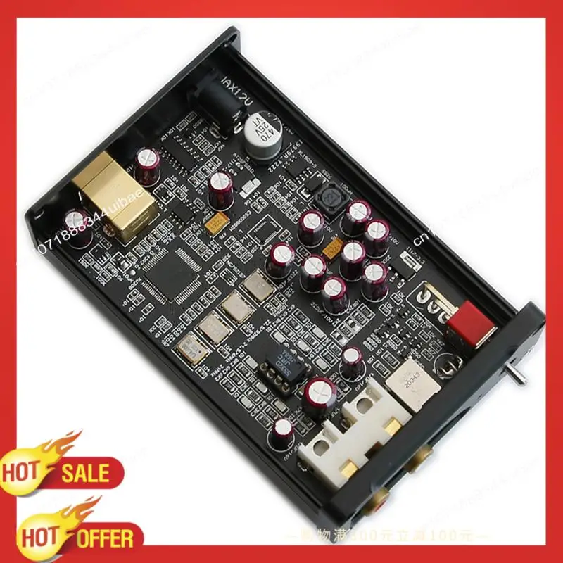 

B47C 1 PCS DAC6 XMOS208+ES9038 Digital HIFI Audio Decoder USB Turntable Decoder Aluminum Alloy DAC Headphone Amplifier Support D