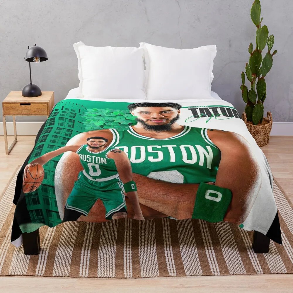 Jayson Tatum 0 Champions Throw Blanket Sofa Throw Camping Cute Plaid Blankets