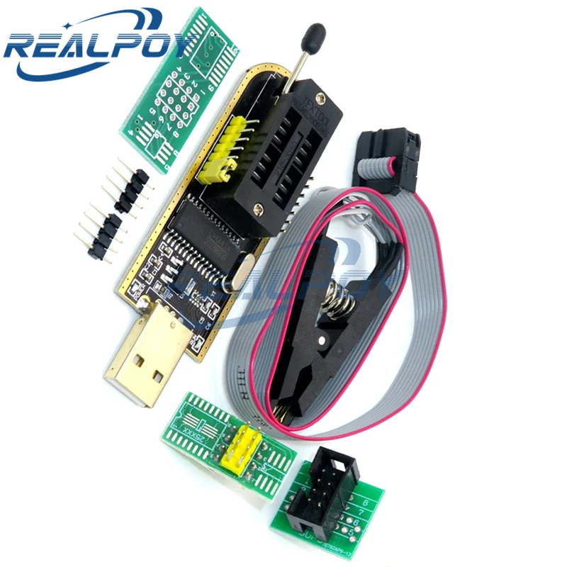 SOIC8 SOP8 Klips testowy do EEPROM 93CXX / 25CXX / 24CXX + CH341A 24 25 Seria EEPROM Flash BIOS Moduł programatora USB — zdjęcie produktu 5