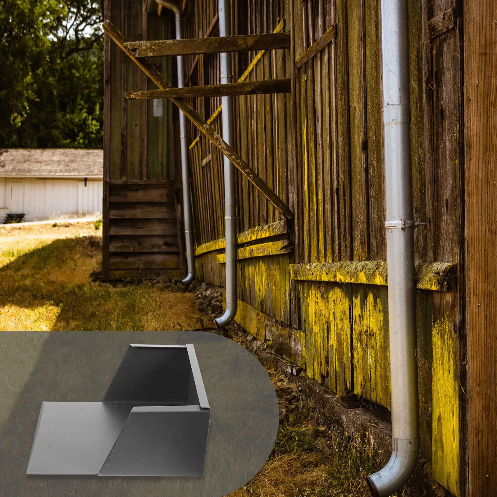 Aluminum Alloy Downspout Splash Block Long Lasting Gutter Extension Splash Guard Rainwater Drain Tray Outdoor Floors