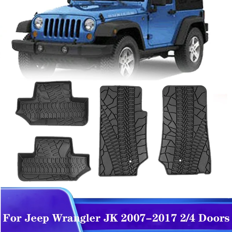 

Комплект из 4 всепогодных ковриков для багажника Jeep Wrangler JK 2-дверный 2009-2013, черные