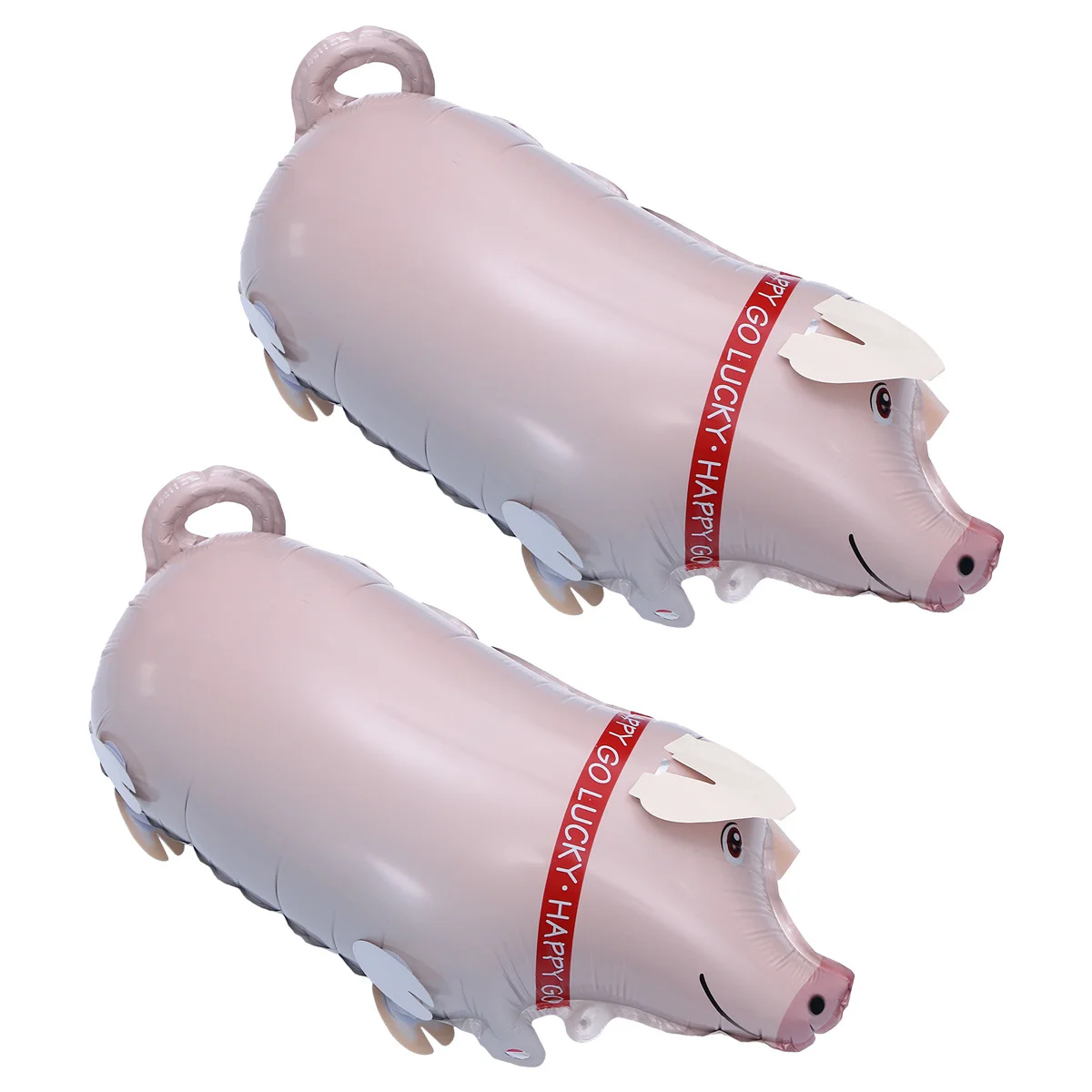 

2Pcs Walking Pig Balloons Pink Mylar Animal Reusable Inflation Deflation Party Decor Animal Balloons Pig Balloon