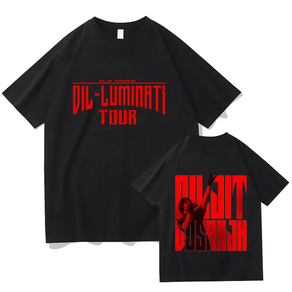 Dil-Luminati Tour 2024 Diljit Dosanjh Vintage T-shirt Summer Cotton O-neck Tee-shirt Men Clothes Grunge Tshirt Hip Hop Punk Tops image 2