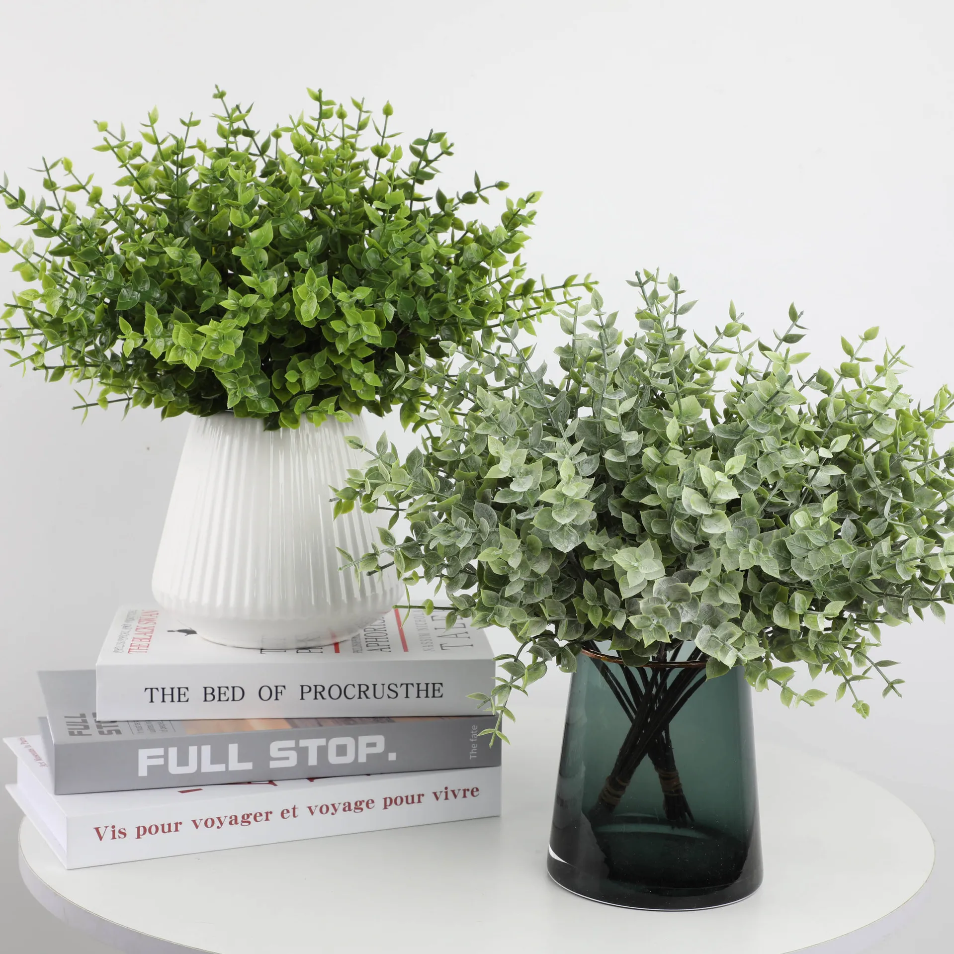 

12PCS Simulated Greenery Eucalyptus Wedding Home Hotel Christmas Fake Plant Props Landscaping Flower Arrangement Decoration