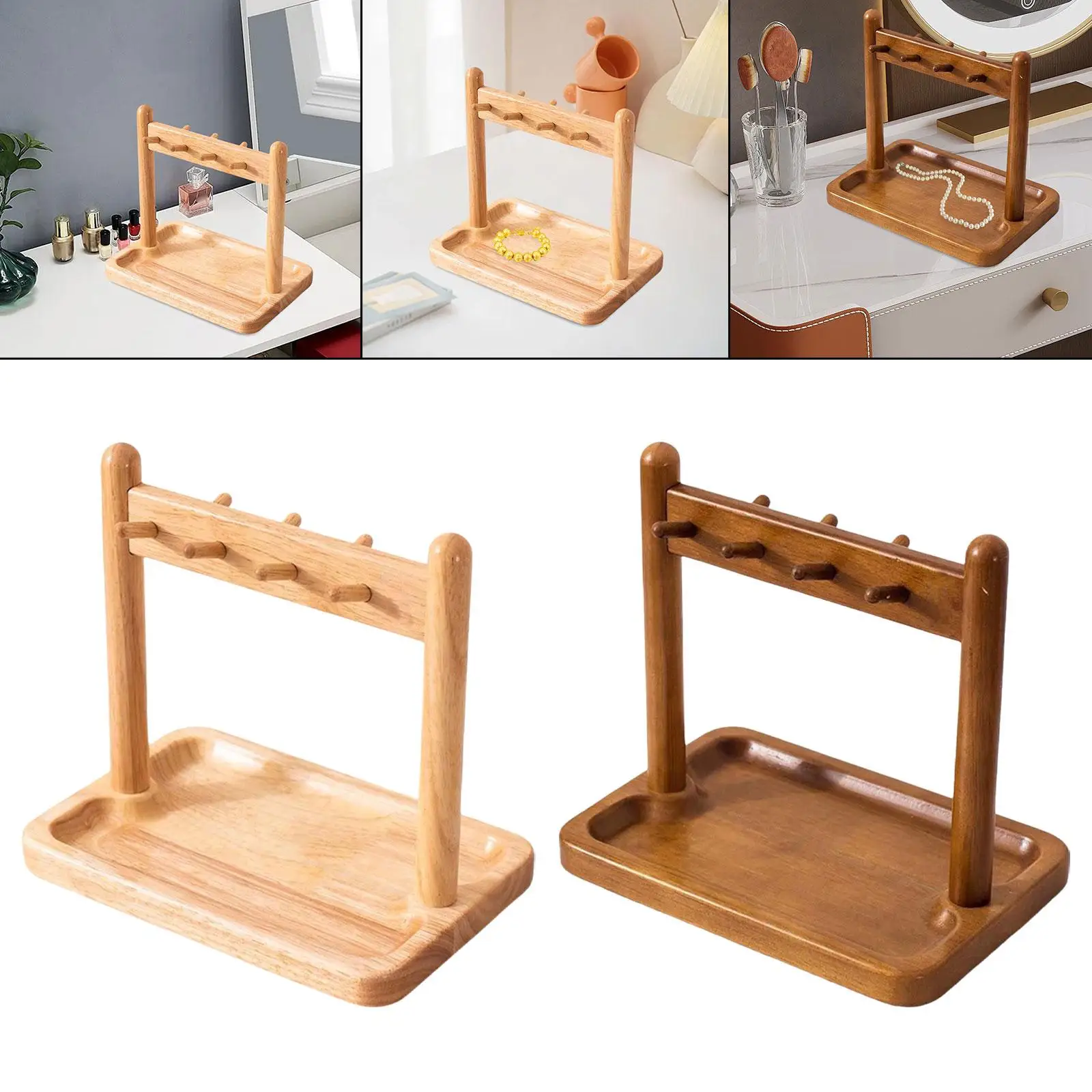 

Desktop Key Holder Nordic Wooden Key Rack for Home Countertop Tabletop