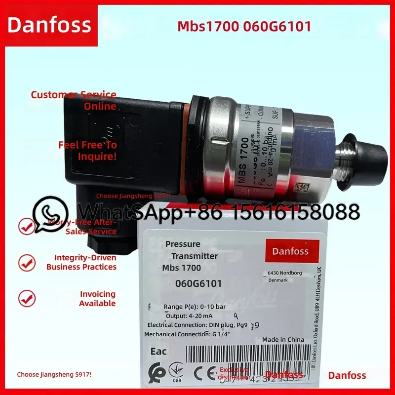 Danfoss MBS1700 Pressure Transmitter 060G6101 060G6100 060G6102 060G6103 060G6106  060G6107 060G7618 060G7626 060G7627