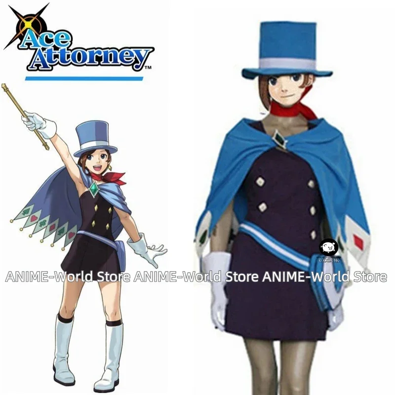 

Game Ace Attorney Cosplay Phoenix Wright Gyakuten Saiban 4 Trucy Wright Cosplay Costume