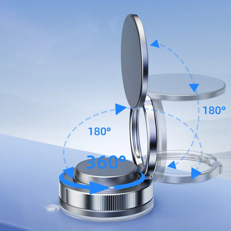 New Car Vacuum Magnetic Phone Holder - Suction Cup Rotatable 360° Portable Strong Magnet Car Phone Stand
