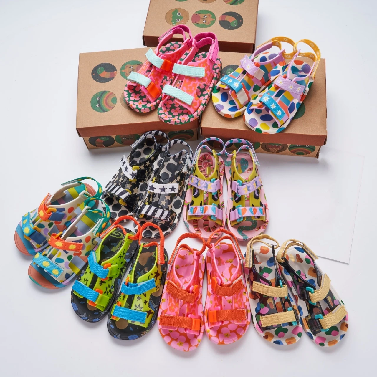 Summer New Children's Casual Open Toe Camo Sandals Girls' Boys Pinted Non-slip Beach Shoes Baby Kids Jelly Shoes