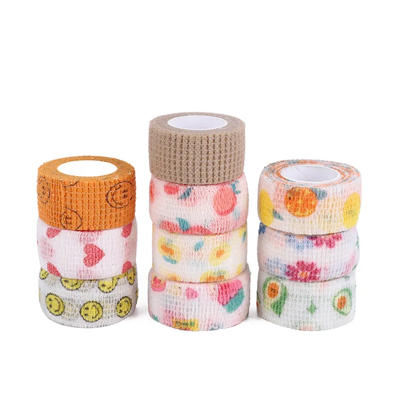 [Random Buy One Get One Free] Elastic Self-Adhesive Athletic Tape Wraps 2.5cm Student finger protection Sports Elastic Bandage