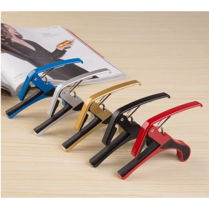Metal Capo for Ukulele Acoustic Guitar Big Hand Grip Quick Change Clamp Key Tuner Guitar Accessories