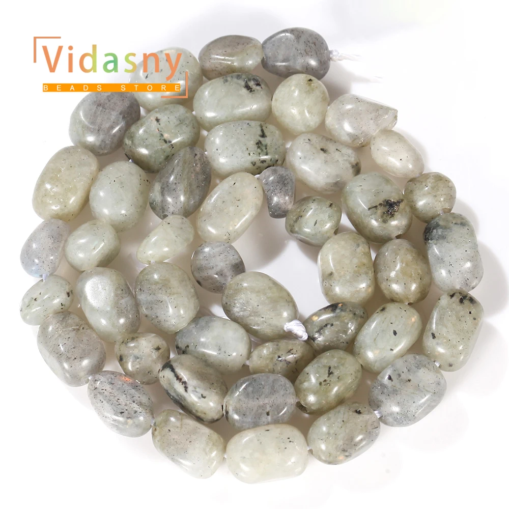 8-10mm Naturstein Labradorit Unregelmäßige Ovale Lose Perlen für Schmuckherstellung Handgefertigte DIY Armbänder Zubehör – Detail 3