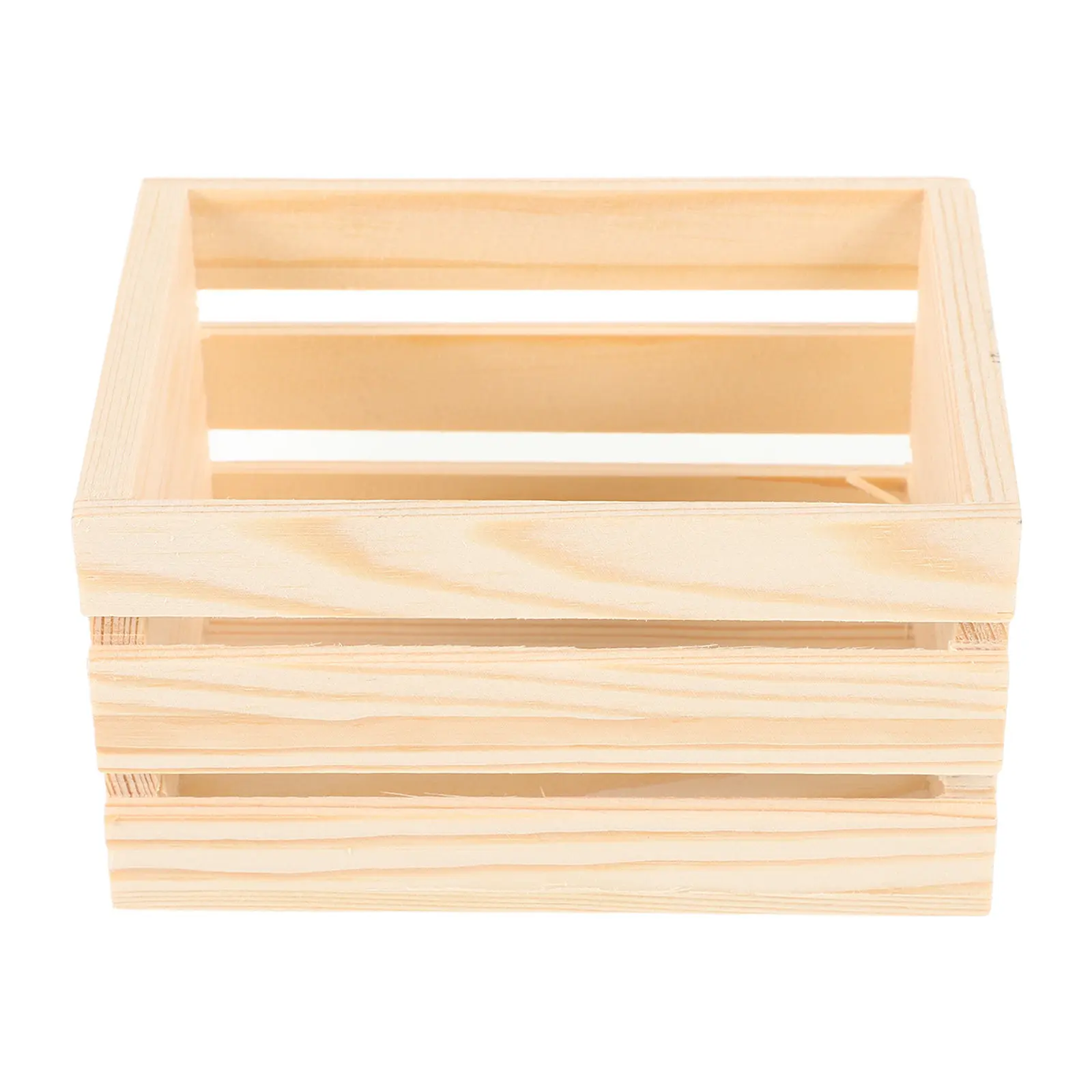 

Миниатюрная деревянная корзина для молока из сосны, маленькая корзина для хранения, украшение для кукольного домика, декор для сказочного сада, микроландшафтный декор