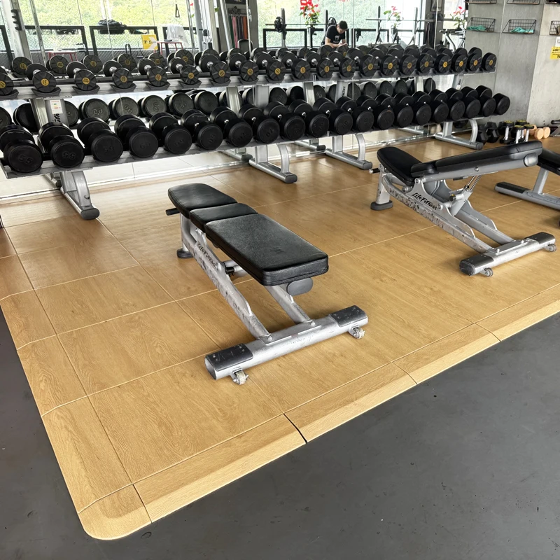 Home Gym Wooden Grain Rubber F - огляд і ціна Home Gym Rubber Flooring