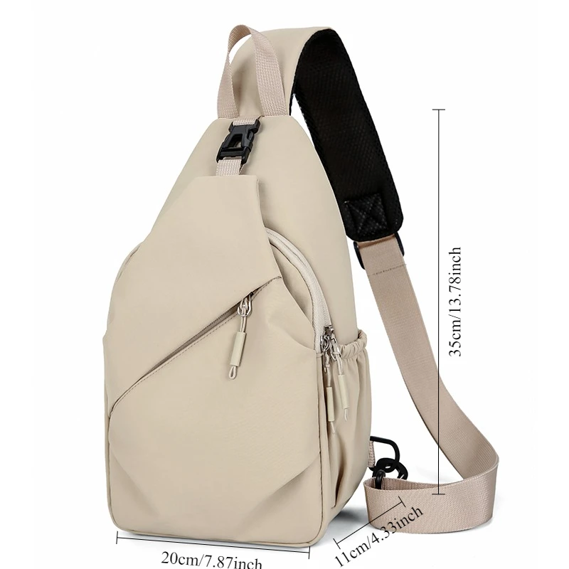 Unisex Große Kapazität Brusttasche Lässige Reise Wasserdichte Einzelschultertasche Einfache Multifunktionale Umhängetasche – Detail 1