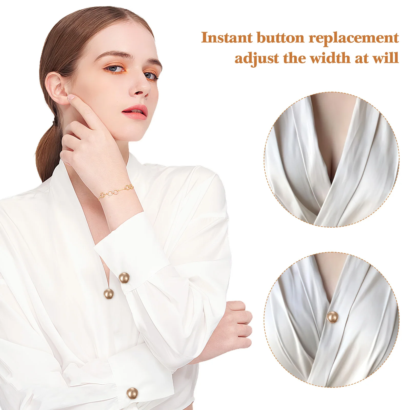 

25pcs Anti Exposure Buttons Brooch For Clothes Shirt Skirt Cardigan Secure Clasp Pearl Ball Shape Women Fashion Lapel Pins