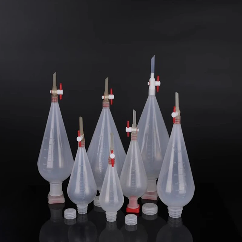 1pc Lab 125ml/250ml/500ml/1000ml PP Dropping Funnel Plastic Separatory Funnel High Temperature Resistance Laboratory Supplies