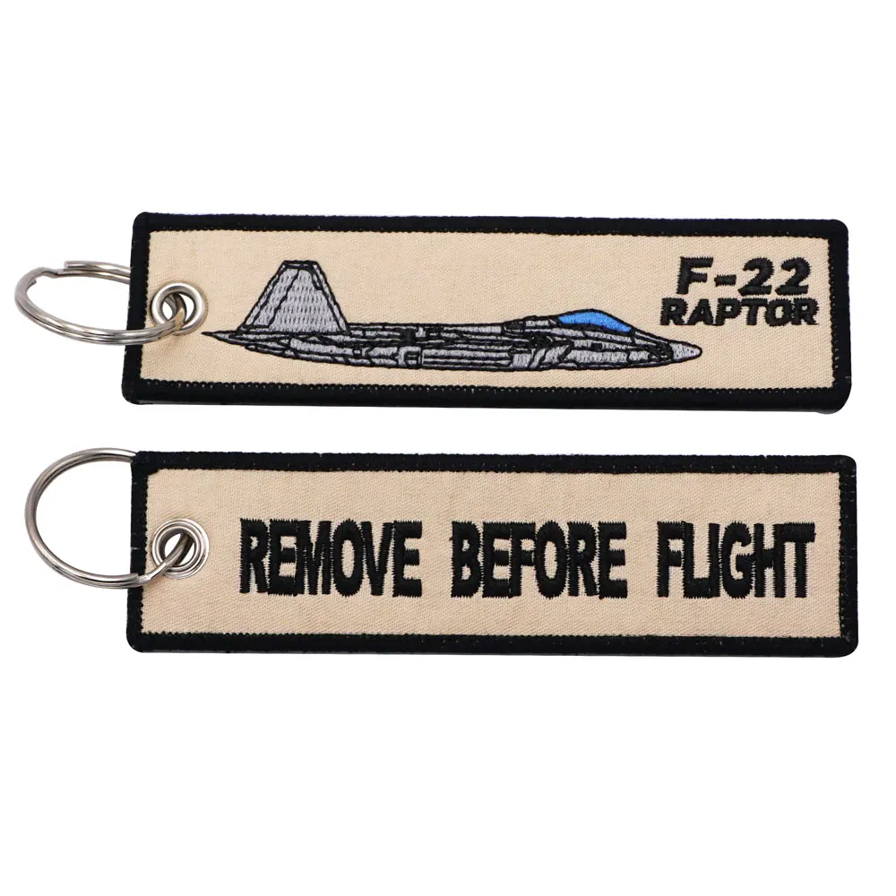 F-22 Fighter Embroidery Keychain with Keyring Y3-90