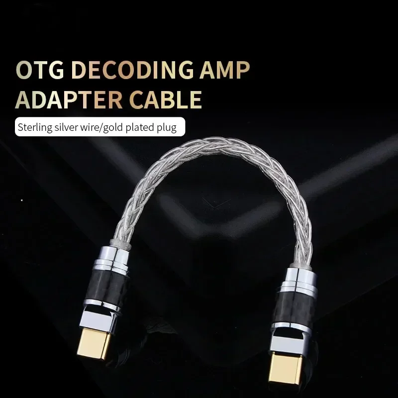 Decoding USB C Cable Audio Cables Type-c Headphones OTG Adapter Wire USB-C Converter For Earphone Amplifier Sound Card