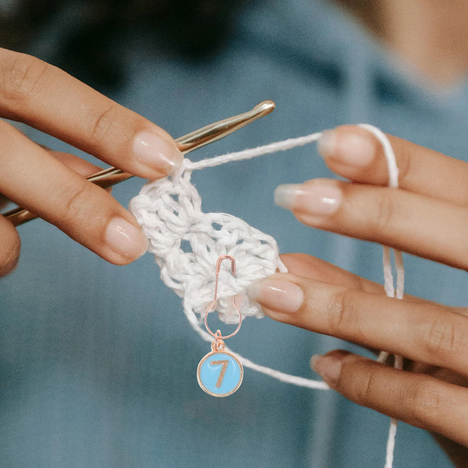 

30Pcs Knitting Stitch Markers Alloy Numbered Locking Rings for Counting Rows Sweater Needle Clip Crochet Accessories