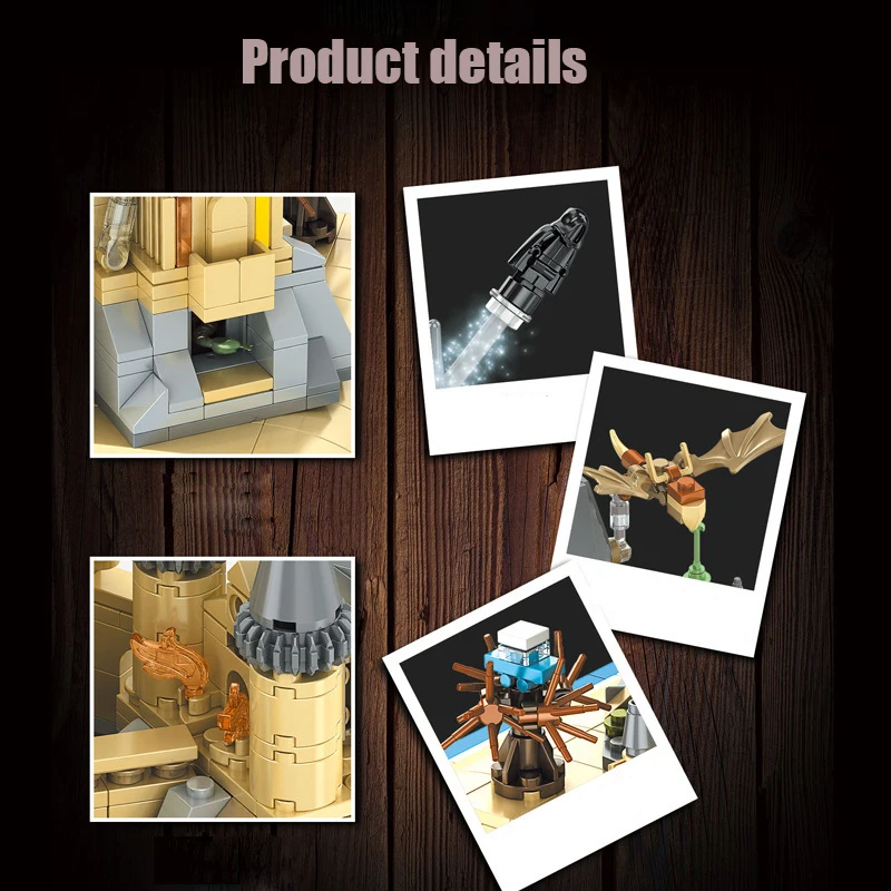 727 pz elettrico magic Brick creatival castello medievale serie architettura scolastica modello Building Blocks regali giocattoli bambini adulti