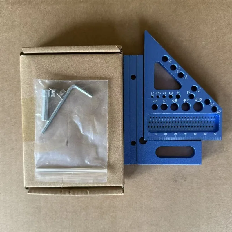 For Aluminum Alloy Scale, Hole Ruler, Woodworking Special Triangle Line Woodworking Multi-functional Triangle Ruler