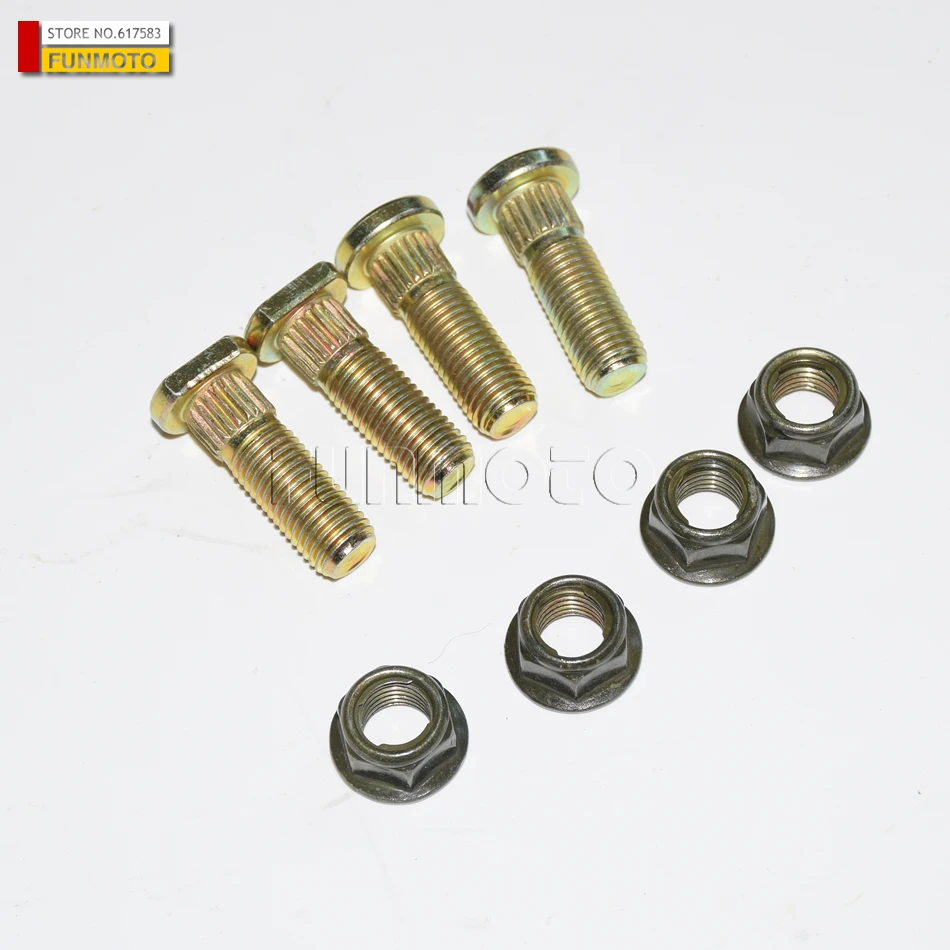 10pcs  bolts and nuts suit for wheel hub of  JOYNER SAND VIPER 1100 BUGGY/ KINROAD 1100 BUGGY/KINROAD 650 BUGGY/250BUGGY