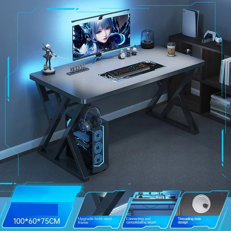 & Light Luxury Household Reading Desk for Office Nordic Fiberboard Computer Desks for Home Gaming All-in-one Desk with Chair L
