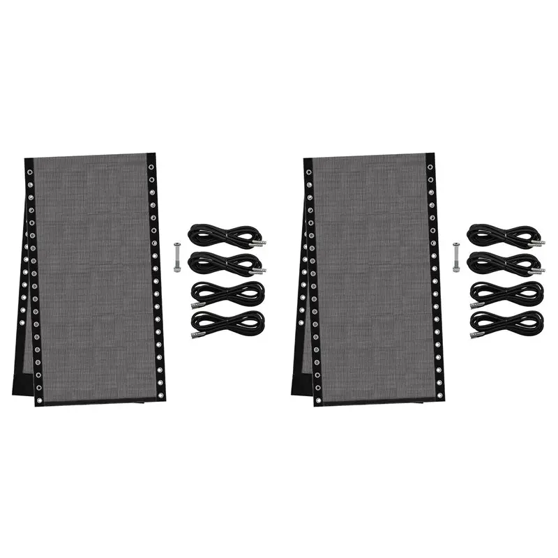 ABBP-2X Chair Replacement Fabric With 8 Bungee Cord Lounge Chair Cloth Mesh Repair Kit For Patio Recliner Outdoor Lawn Pool A