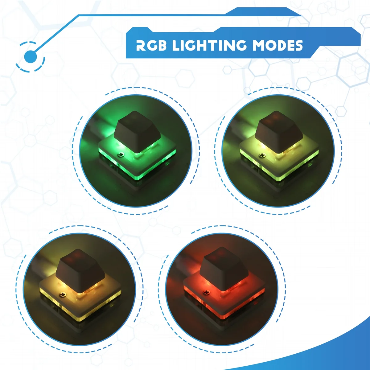 A49T RGB Mini 1 Kunci OSU Gaming Keyboard Photoshop Gambar Keyboard Pemrograman Makro Keypad Keyboard Mekanis, Poros Merah