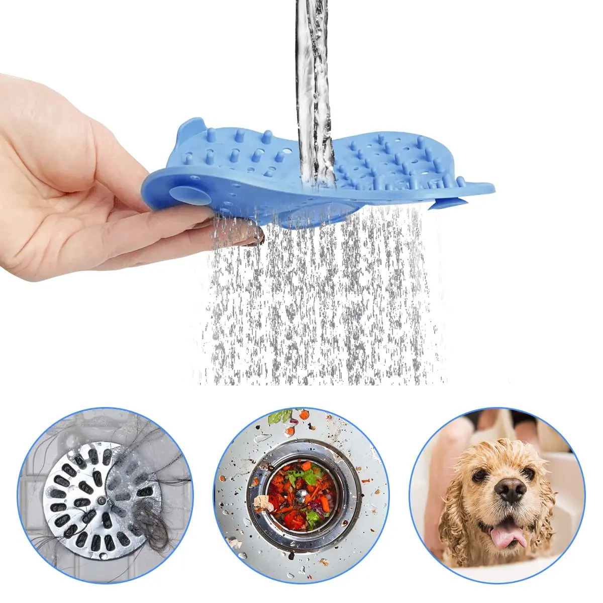 1-10Pcs Anti-blocking Hair Catcher Hair Stopper Trap Shower Floor Drain Covers Sink Strainer Filter Bathroom Kitchen Accessories - view 3