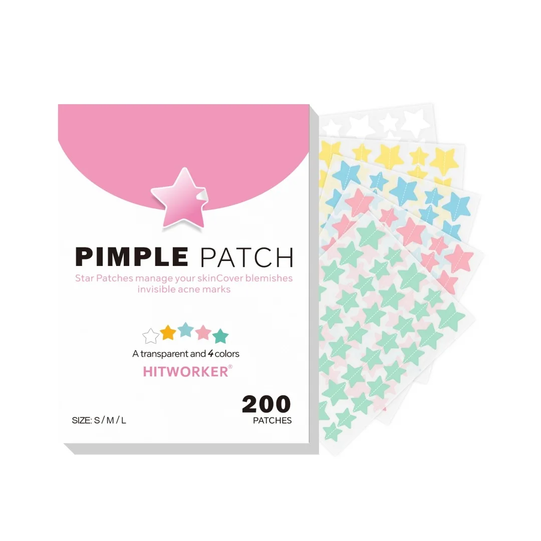 200pcs Star Acne Patches Invisible Pimple Cover for Face Oil Control Spot Treatment Cute Sticker for Covering Zits and Blemishes