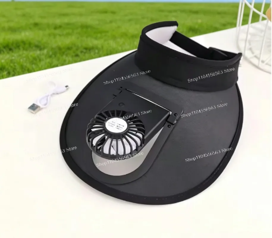 Kids Solar Fan Hat UPF 50+ Wide Brim Sun Cap USB Rechargeable 3 Speed Cooling Bucket Hat for Boys Girls Beach Summer