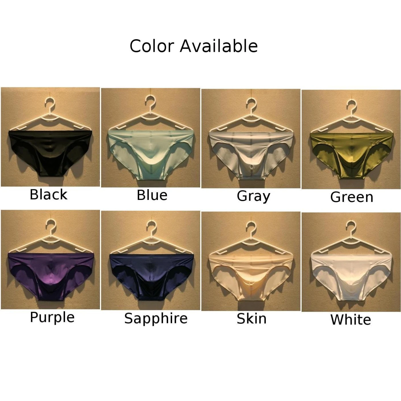 Knickers Thongs Panty Mens Briefs Men\'s Solid Color Breathable Ice Silk Boxer Briefs Soft Bottom Shorts Sexy Underwear