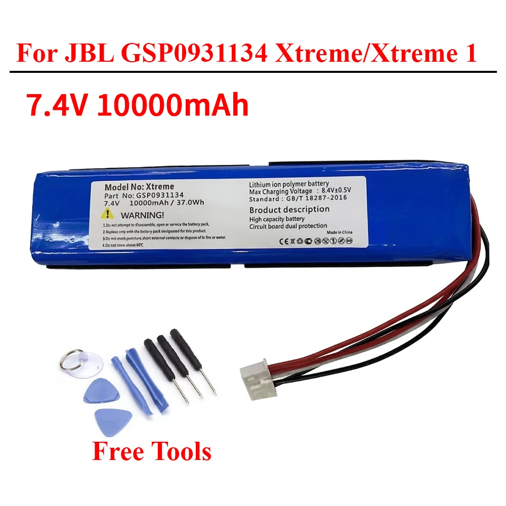 GSP0931134 7.4V Battery Replacement for JBL Xtreme Xtreme 1 Portable Wireless Bluetooth Speakers 10000mAh Rechargeable Cell