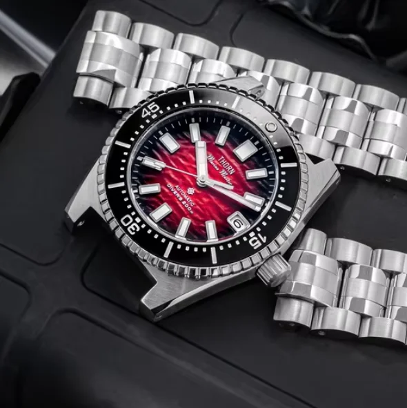 THORN Men Automatic Watch 40MM Mechanical Wristwatch Diver 20ATM Waterproof BGW-9 Luminous Sapphire Mirror NH35 Ceramic Bezel