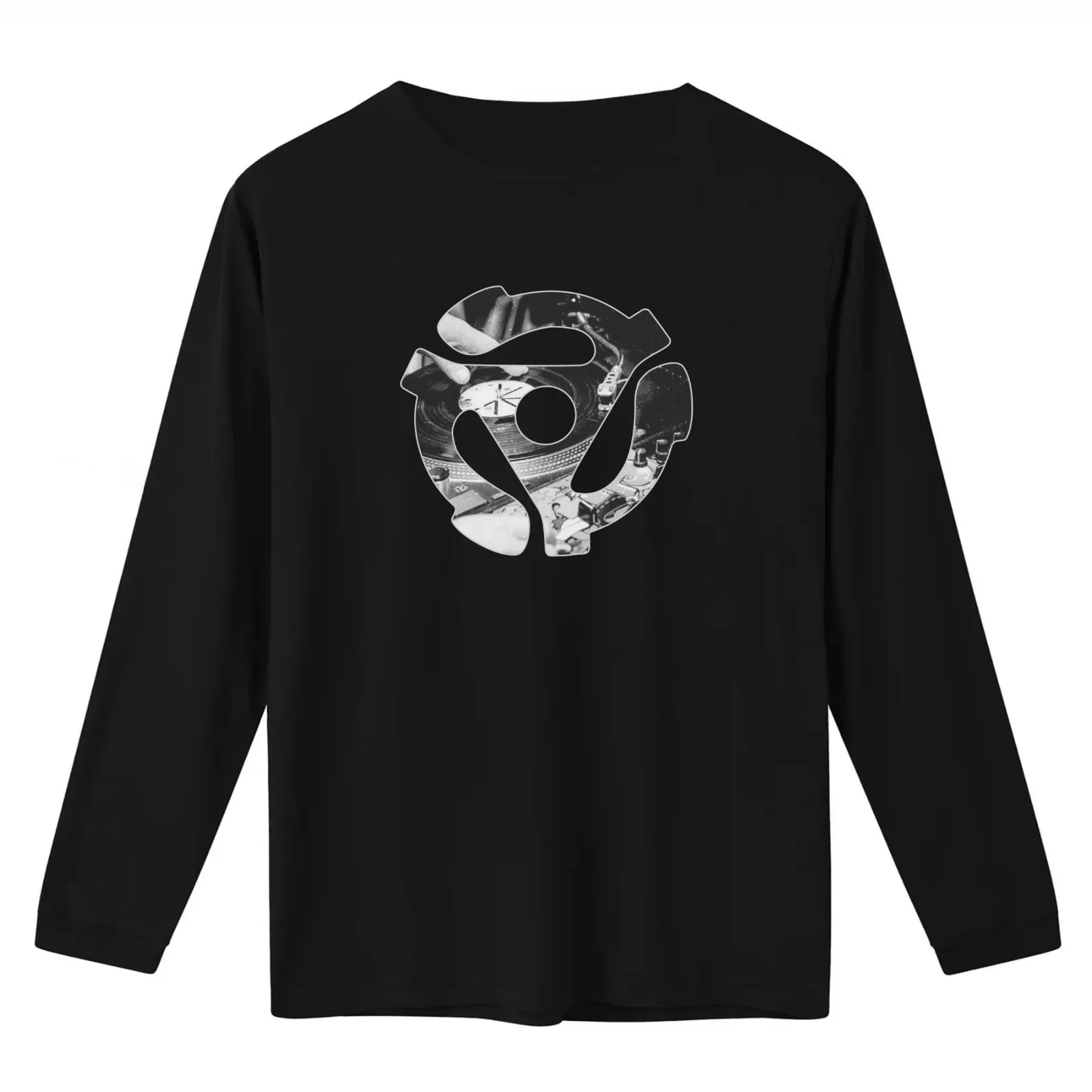 45 RPM Adapter Scratch DJ Design T-Shirt Summer Casual Cotton Tee Oversized Streetwear Tops Vintage Graphic Print