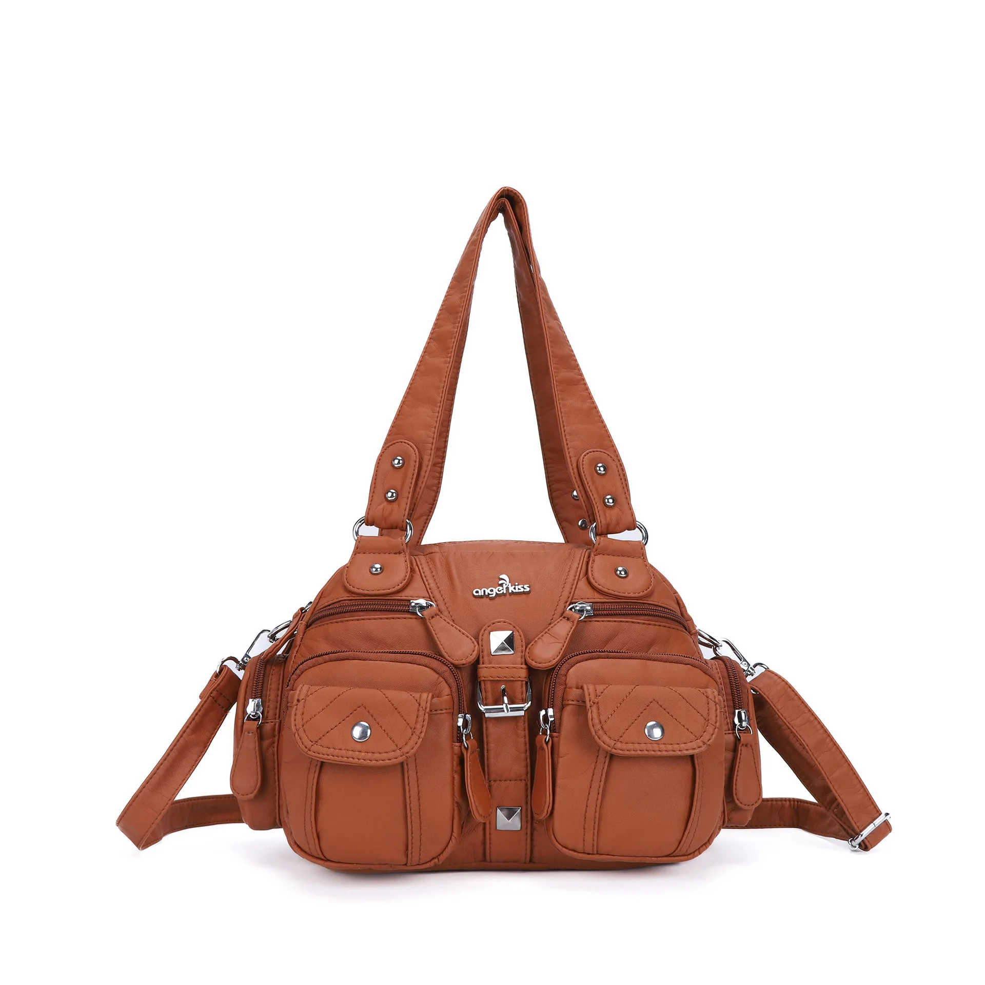 Vintage Damenhandtaschen, Henkeltasche, PU-Schultertasche, Dumpling-Tasche, Geschenk-Schultertaschen, Handy- und Geldbeutel