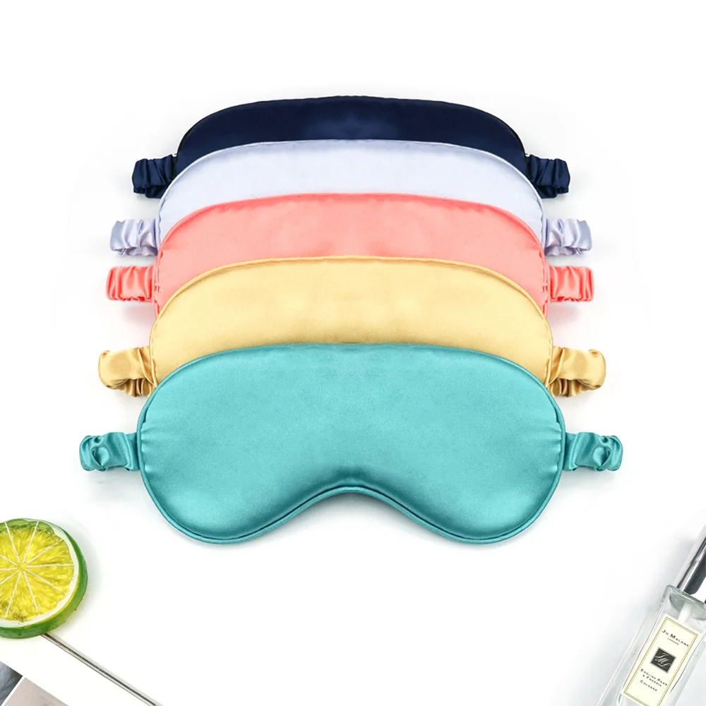 Kobiety Imitacja jedwabiu Maska na oczy do spania Przenośna podróżna opaska na oczy Nap Eye Patch Rest Blindfold Eye Cover Sleeping Mask Night Eyeshade